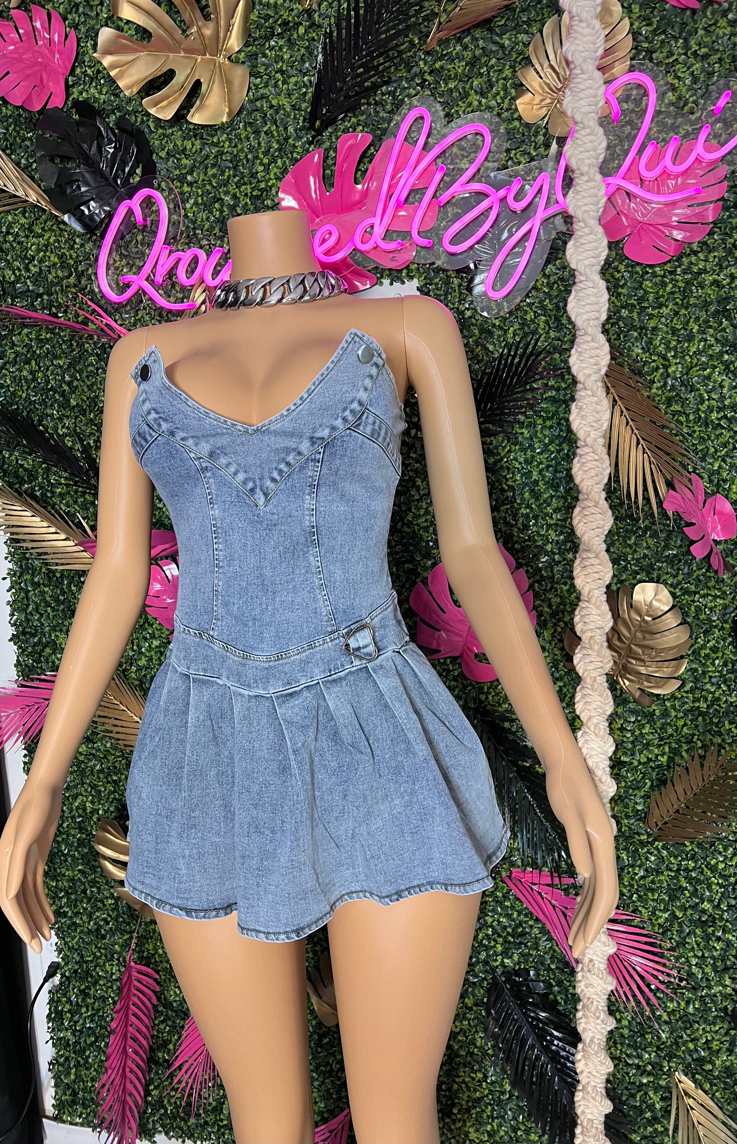 Denium Pleated Dress