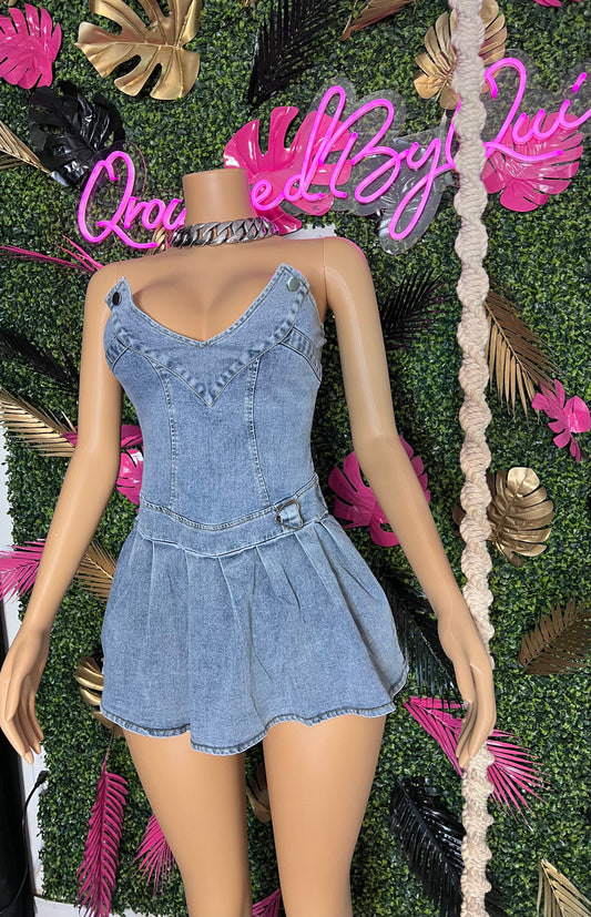 Denium Pleated Dress